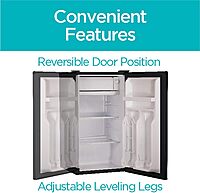 BLACK+DECKER Compact Refrigerator Energy Star Single Door Mini Fridge with Freezer