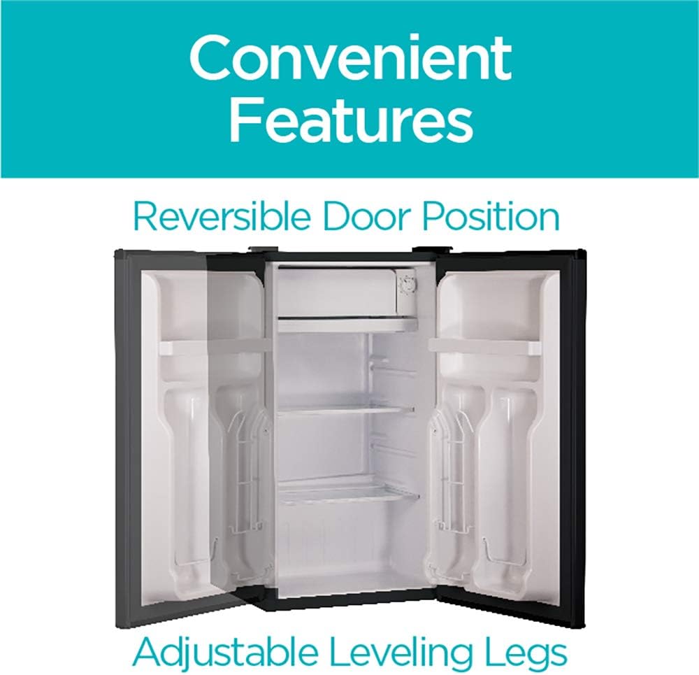 BLACK+DECKER Compact Refrigerator Energy Star Single Door Mini Fridge with Freezer