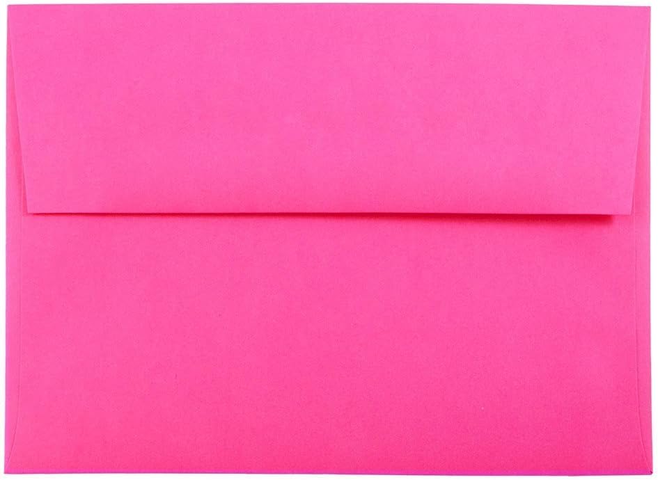 JAM PAPER Colored Envelopes - Ultra Fuchsia Hot Pink