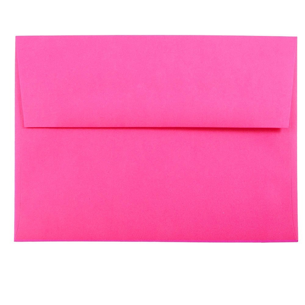 JAM PAPER Colored Envelopes - Ultra Fuchsia Hot Pink