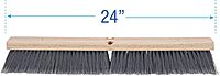 Boardwalk BWK20424 3 in. Flagged Polypropylene Bristles 24 in. Brush Floor Brush Head - Gray