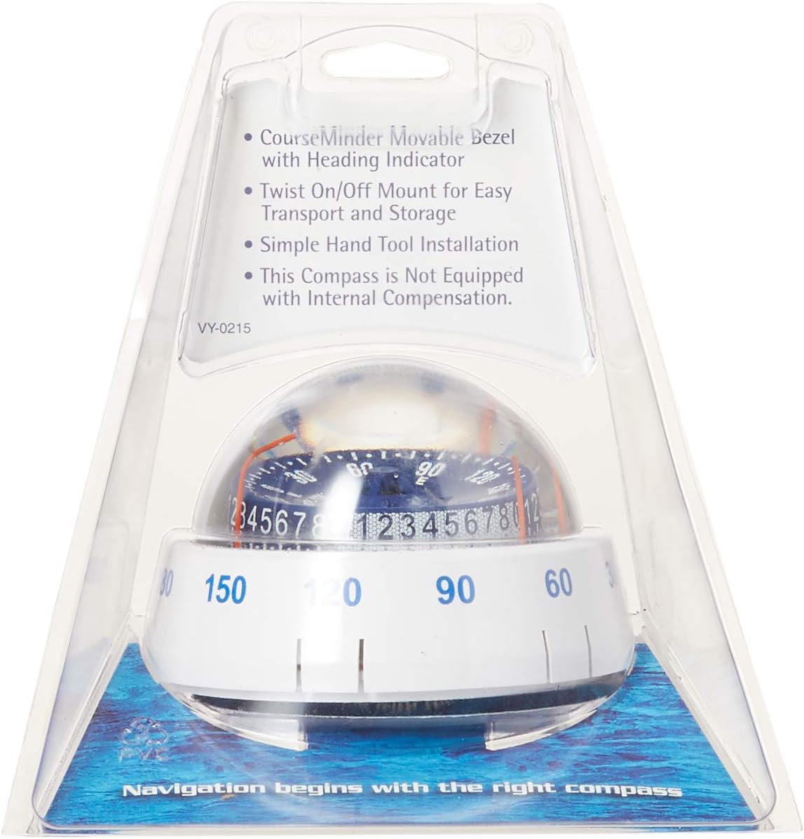 Ritchie Navigation XP-98W X-Port Tactician Surface Mount Compass, White with Blue Dial