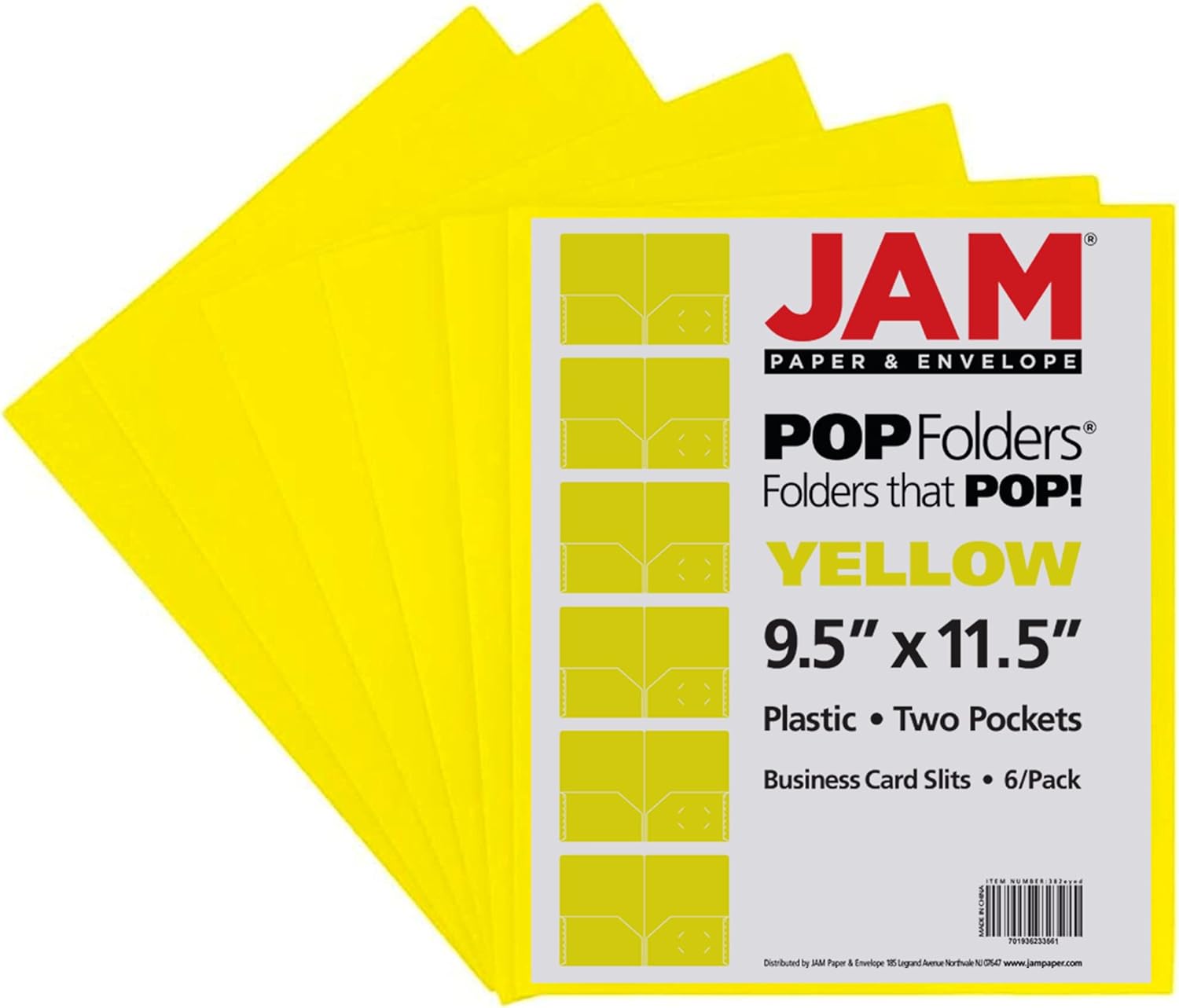 JAM Paper Plastic 2-Pocket POP Folders