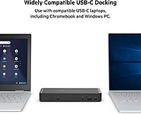 Belkin USB C Docking Station 65W, Type C Hub - Supports Multiple Displays with HDMI 2.0, DisplayPort, USB C Ports, USB A Ports, and Gigabit Ethernet Port - Dual Monitor 4K for Chromebook and More
