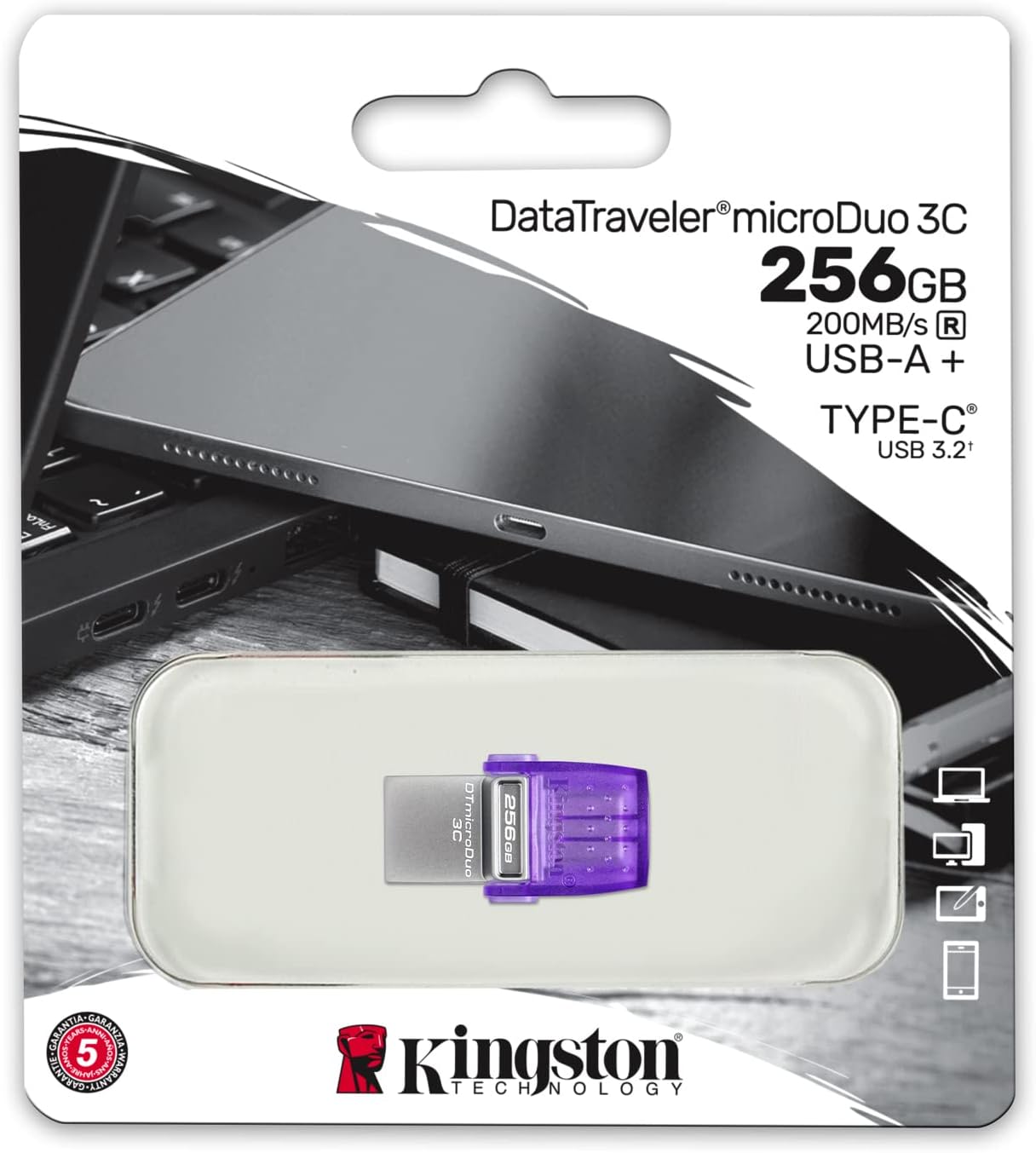 Kingston DataTraveler microDuo 3C USB-C & USB-A Flash Drive