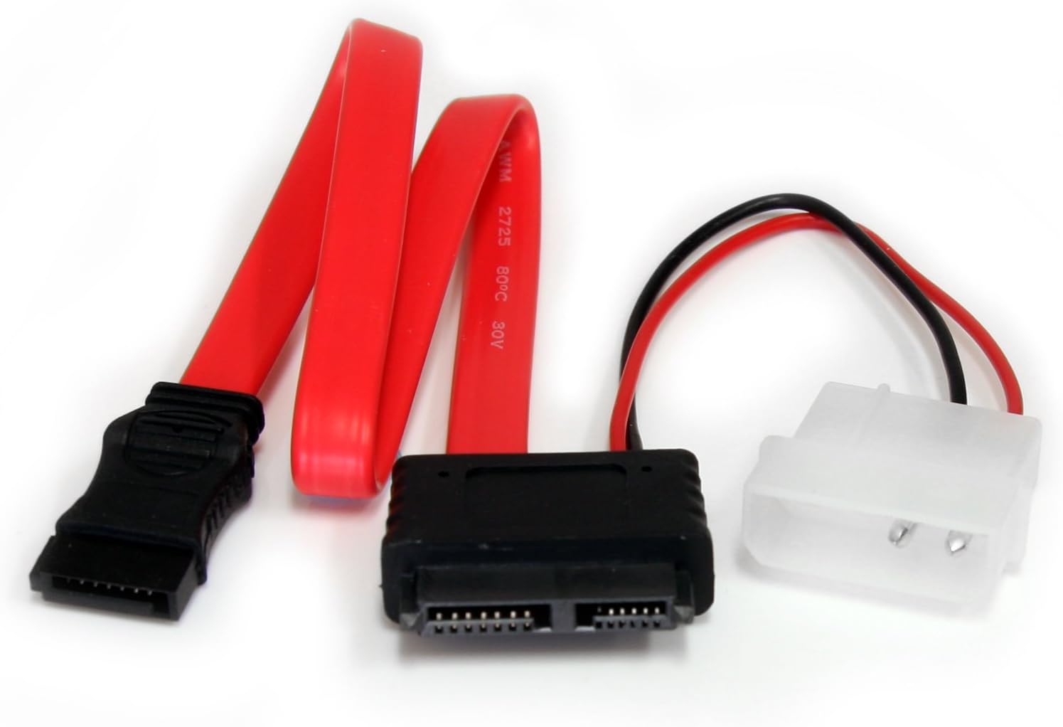 StarTech.com Slimline SATA to SATA with LP4 Power Cable Adapter