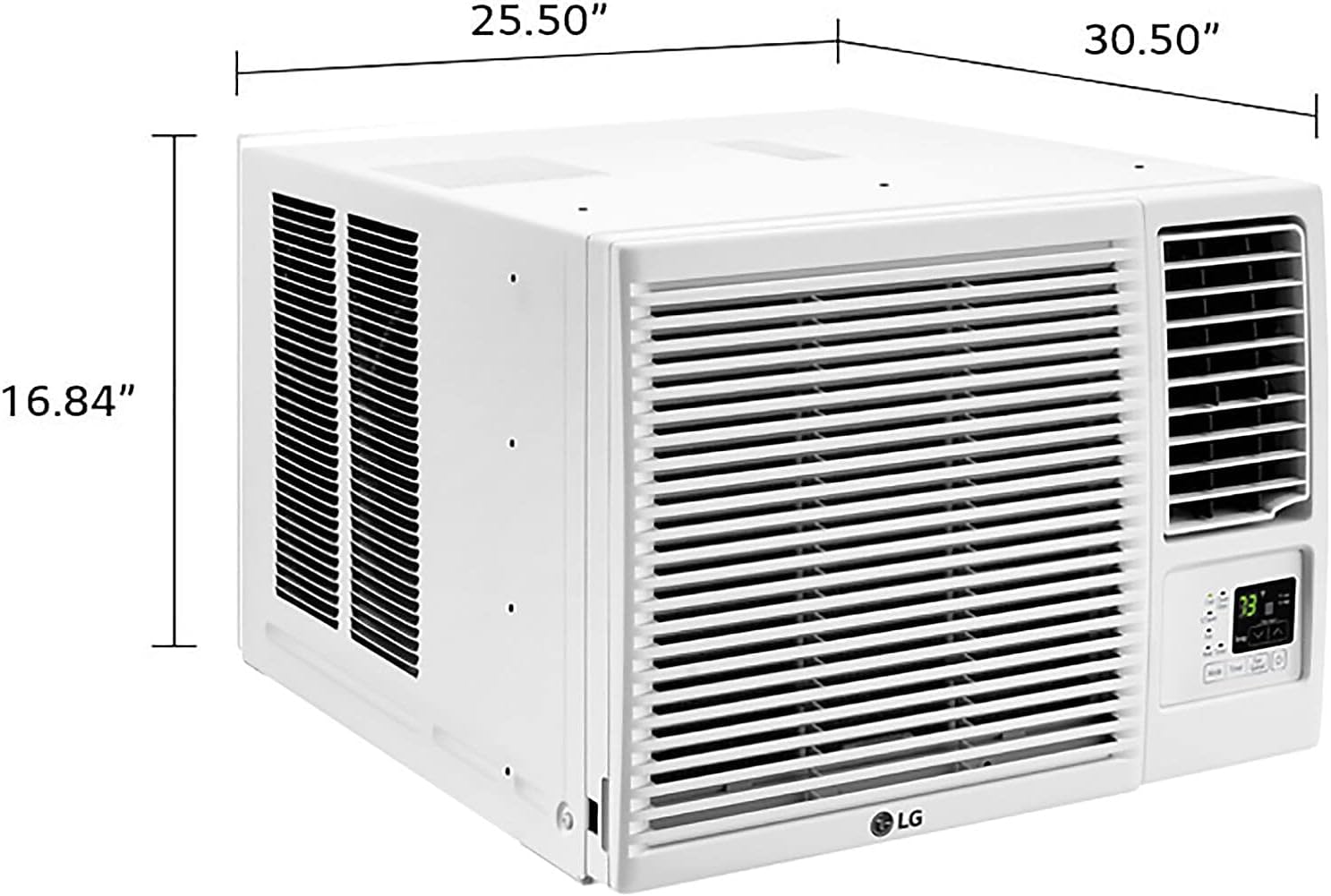 LG Window Air Conditioner with Supplemental Heat, Electronic Controls with Remote