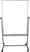 Luxor Magnetic Double-Sided Magnetic Mobile Dry-Erase Whiteboard, 40in x 60in, Aluminum Frame With Silver Finish