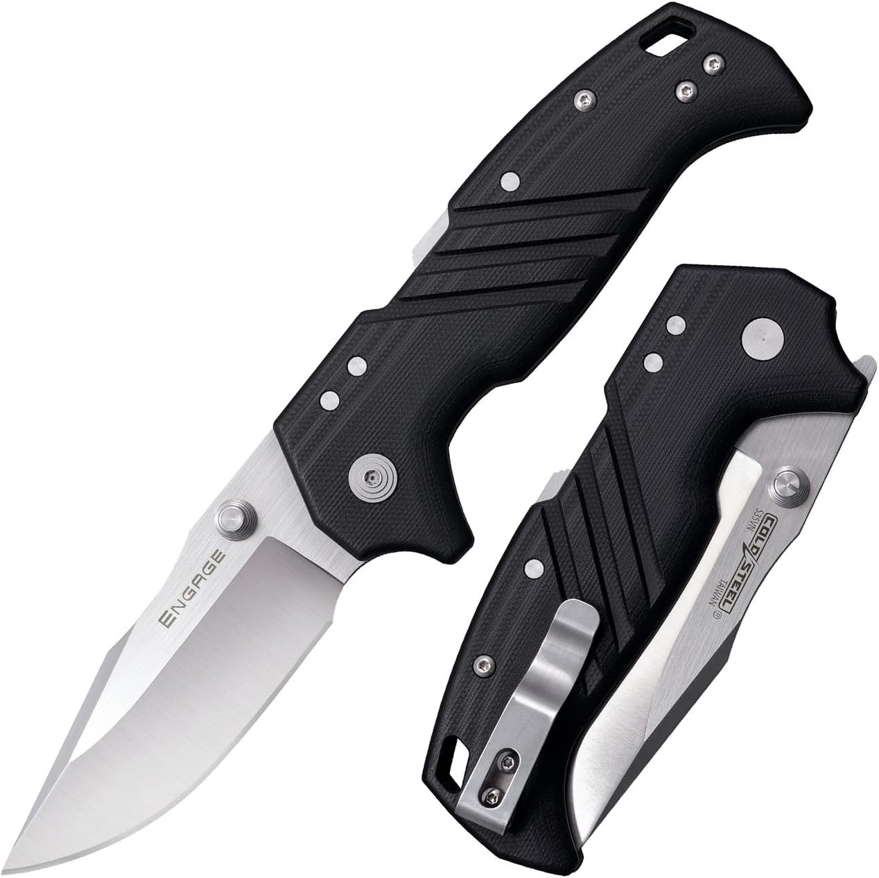 Cold Steel Engage 3.5" S35VN Steel Razor-Sharp Blade 4.7" G-10 Handle Everyday Carry Tactical Pocket Folding Knife withAtlas