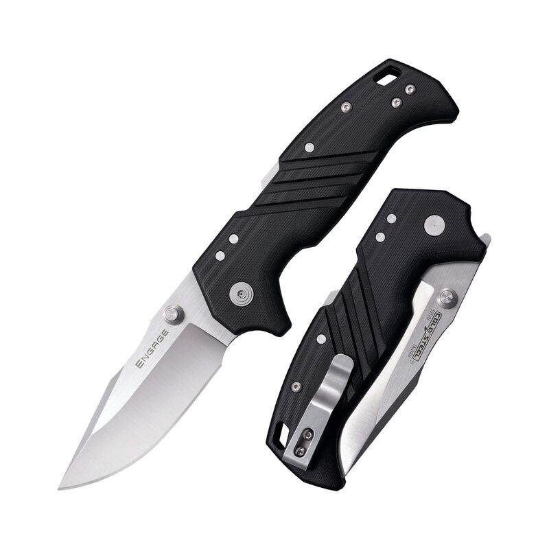 Cold Steel Engage 3.5" S35VN Steel Razor-Sharp Blade 4.7" G-10 Handle Everyday Carry Tactical Pocket Folding Knife w/Atlas Lock Mechanism Clip Point