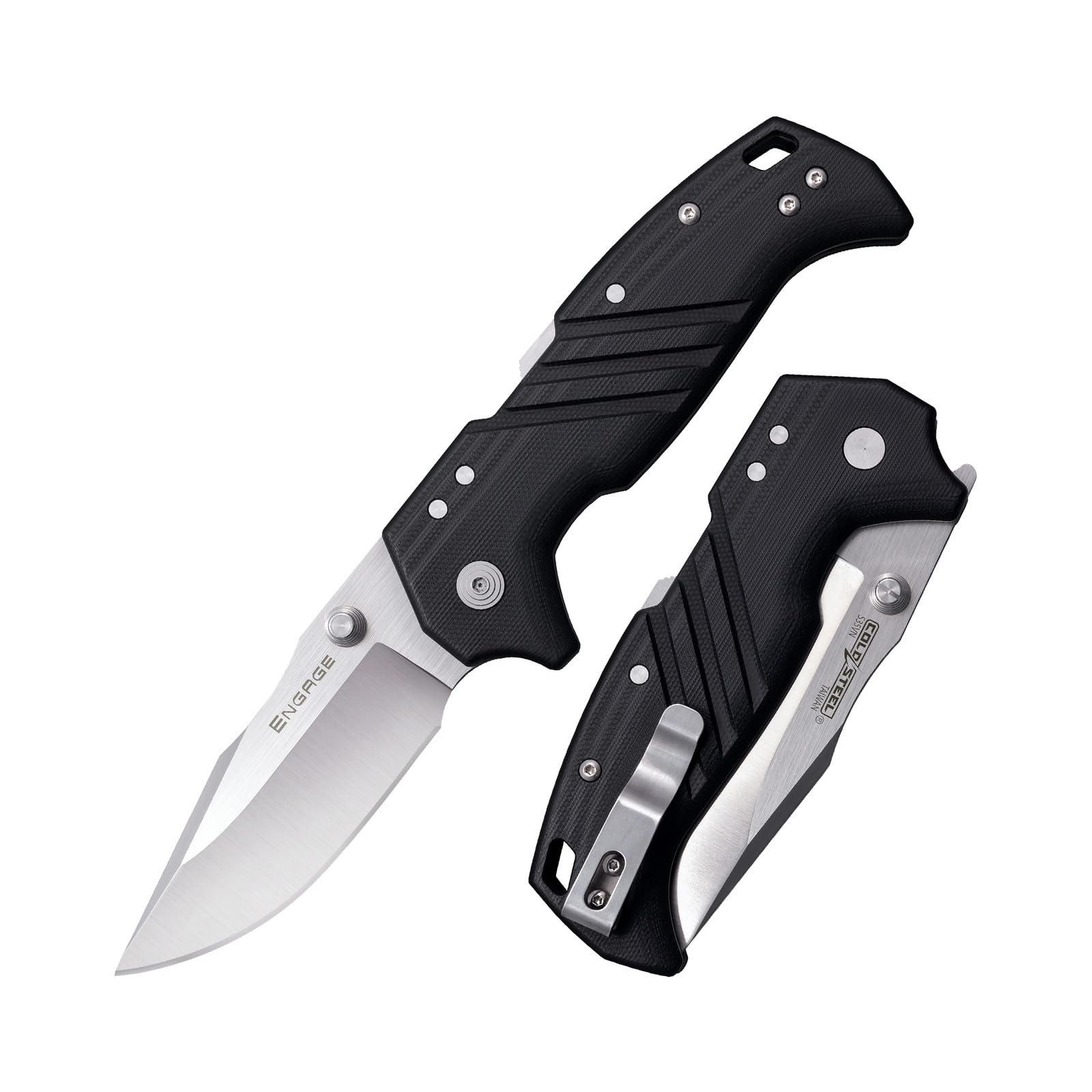 Cold Steel Engage 3.5" S35VN Steel Razor-Sharp Blade 4.7" G-10 Handle Everyday Carry Tactical Pocket Folding Knife withAtlas