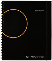 AT-A-GLANCE Planning Notebook, 8-1/2" x 11", Large, Undated with Reference Calendars, Plan. Write. Remember., Black (7062090525) 2025 Old Edition