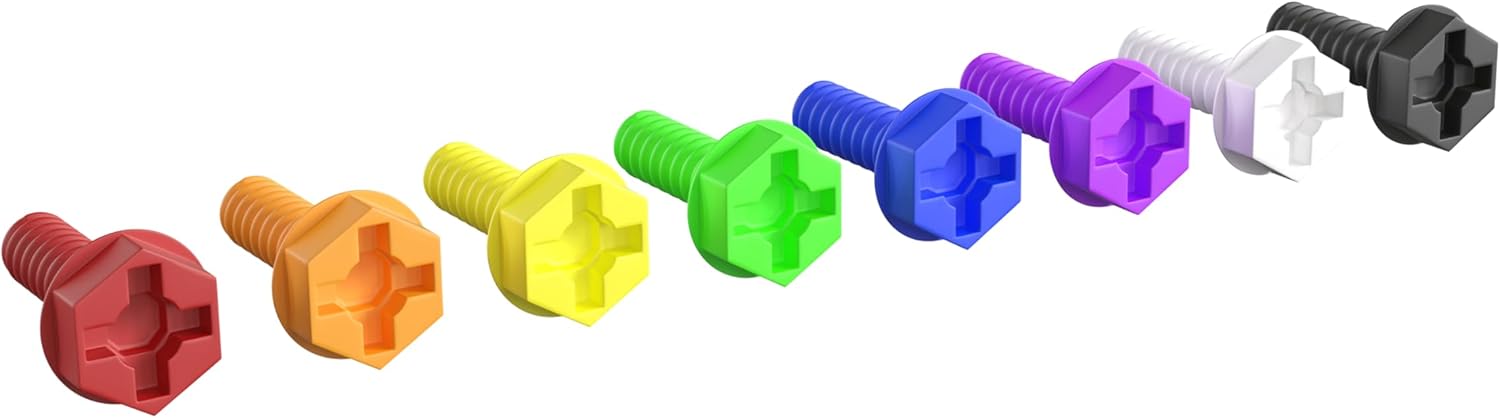 Flash Furniture Bright Beginnings Commercial Grade Modular STEAM Wall 512-Piece Screw Accessory Pack, Multicolor