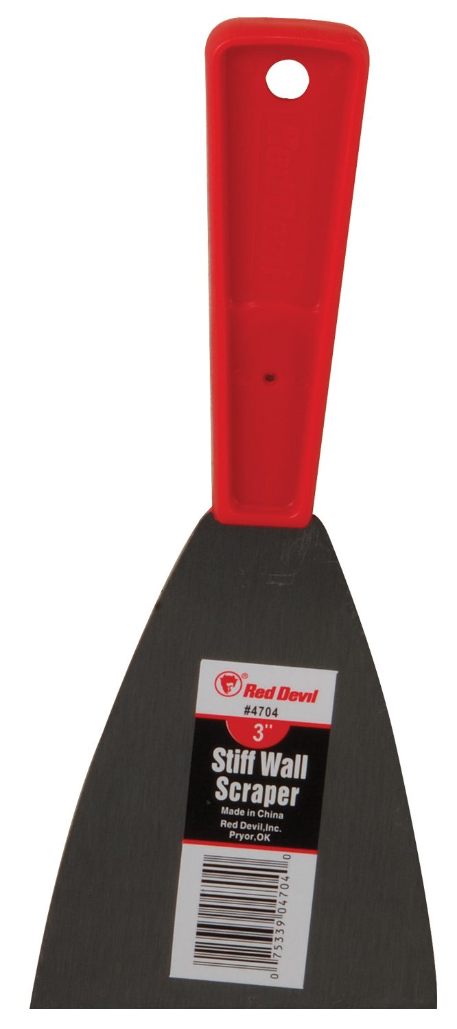 Red Devil 4704 3" Stiff Metal Wall Scraper