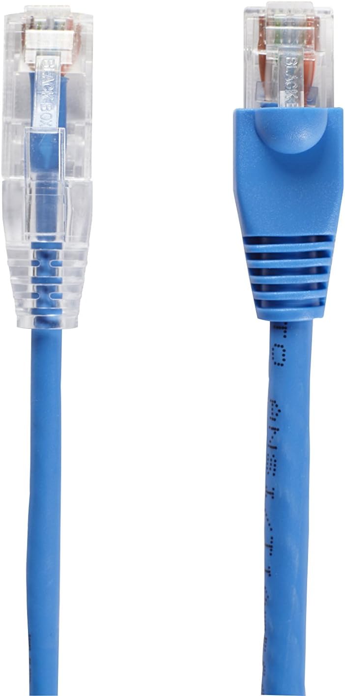Black Box 2Ft Blue CAT6A Slim 28Awg Patch