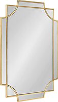 Kate and Laurel Minuette Decorative Rectangle Frame Wall Mirror in Gold Leaf, 24x35.5 Inches 35.5"L x 24"W Gold