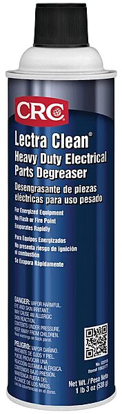 CRC Lectra Clean Heavy Duty Electrical Parts Degreaser 02018– 19 wt oz, Non-Corrosive Aerosol Electrical Cleaner | Industrial Cleaner and Degreaser 19 Ounce (Pack of 1) 1 Pack