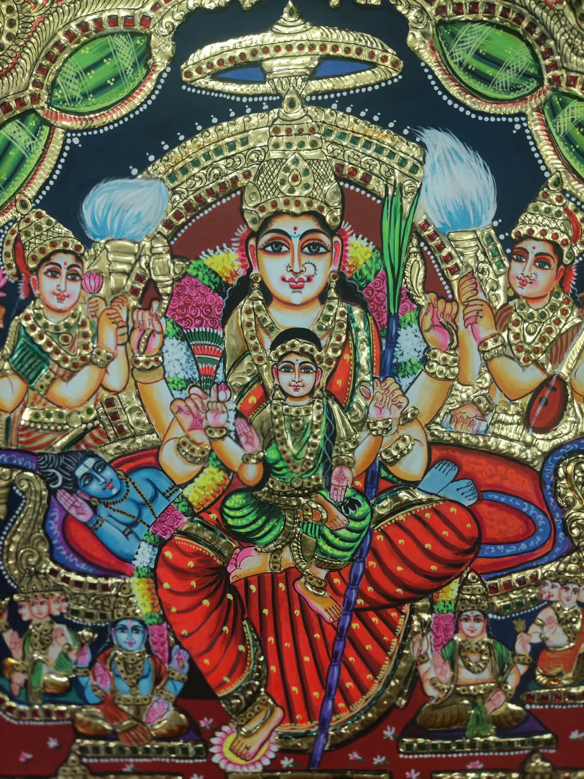 Lalita Devi Tanjore Painting - Grand Portrayal