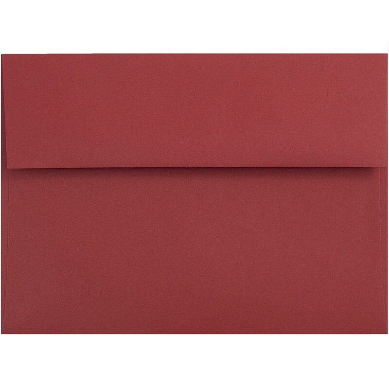 JAM PAPER Premium Dark Red Invitation Envelopes