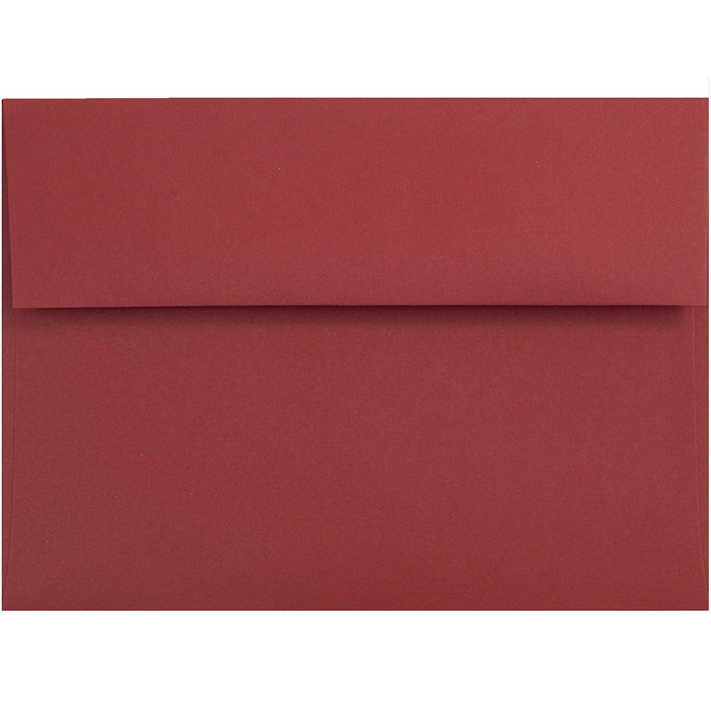 JAM PAPER Premium Dark Red Invitation Envelopes