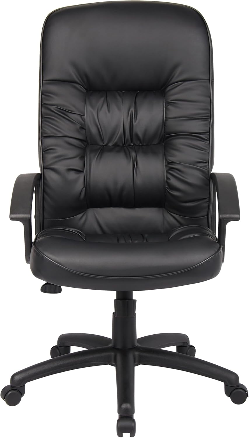 Boss Office Products High Back LeatherPlus Chair in Black