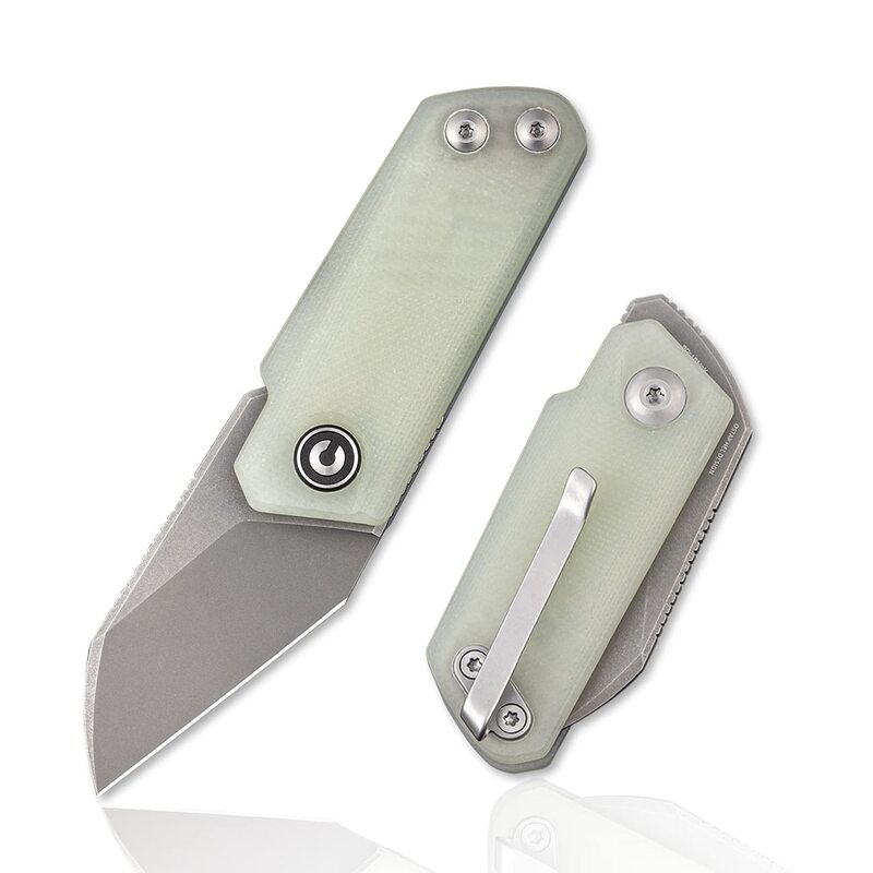 CIVIVI Ki-V Front Flipper Pocket Knife, Double Detent Slip Joint Small Folding Knife with Deep Carry Pocket Clip For Easy