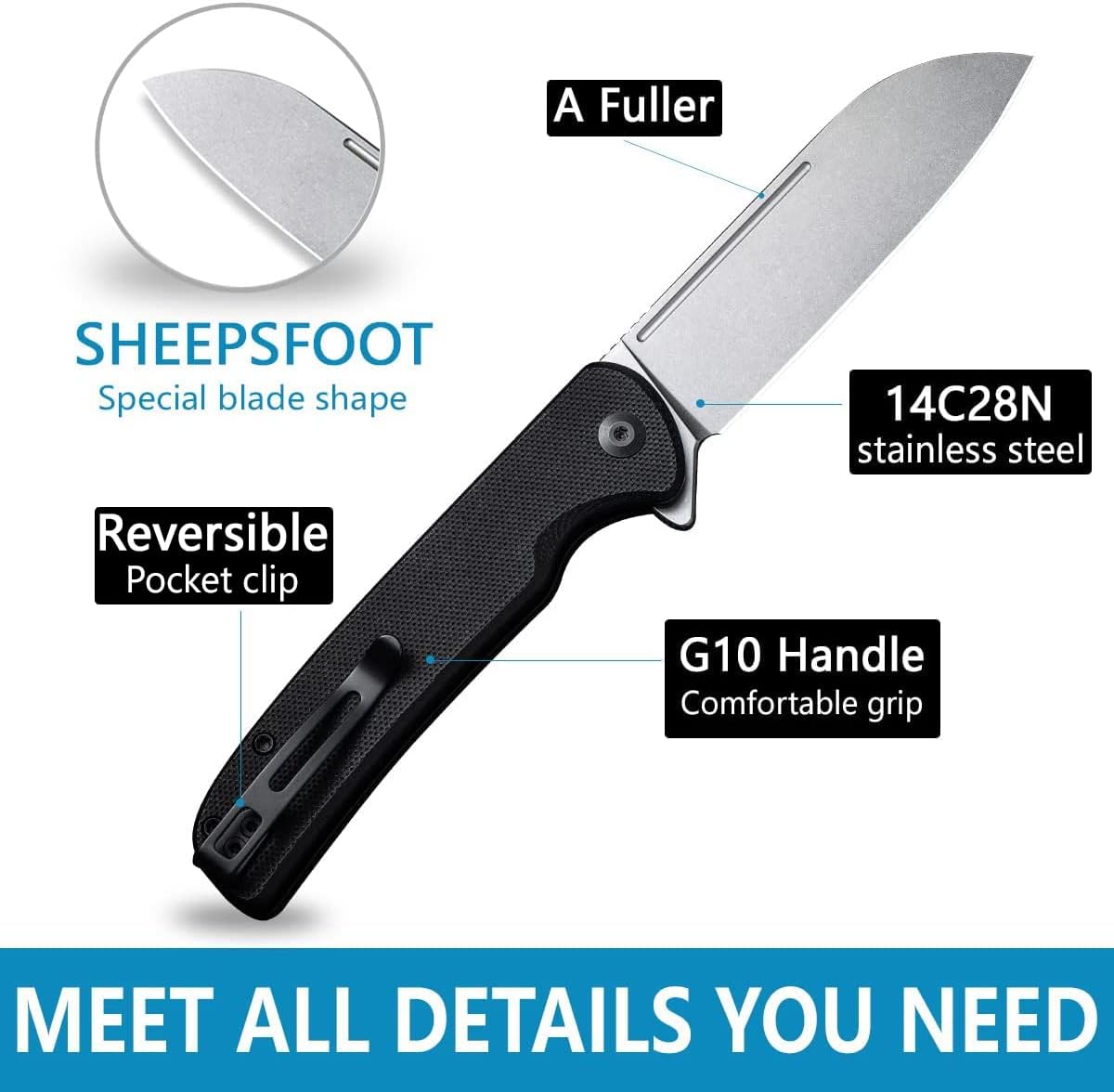 CIVIVI Chevalier Folding Pocket Knife