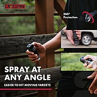 SABRE Crossfire Pepper Gel, Deploys At Any Angle, Maximizes Target Acquisition Against Multiple Threats