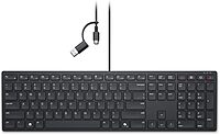 Dell KB525C Wired Collaboration Keyboard - USB-C & USB-A Versatile connectivity, 15 Programmable Shortcuts Keys