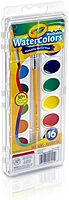 Crayola Watercolor Set, 1 Oz, Assorted Colors, 16 Paints Per Set, Pack Of 6 Sets