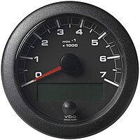 Veratron 3-3/8" (85MM) OceanLink  NMEA 2000  Tachometer - 7000 RPM - Black Dial & Bezel