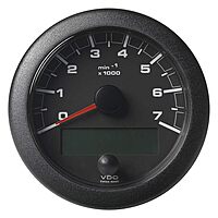 Veratron 3-3/8" (85MM) OceanLink  NMEA 2000  Tachometer - 7000 RPM - Black Dial & Bezel