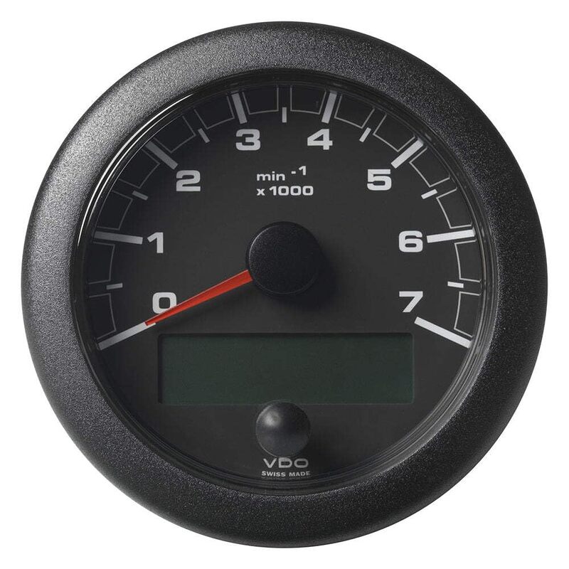 Veratron 3-3/8" (85MM) OceanLink  NMEA 2000  Tachometer - 7000 RPM - Black Dial & Bezel