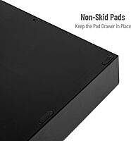 Mind Reader Single Serve Coffee Pod Drawer, 36 Pod Capacity, Countertop Organizer, Breakroom, 12.75"L x 13"W x 3"H, Black