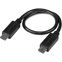 StarTech.com 8in Micro USB to Micro USB Cable - Male to Male - Micro USB OTG Cable for Your Mobile Device (UUUSBOTG8IN)