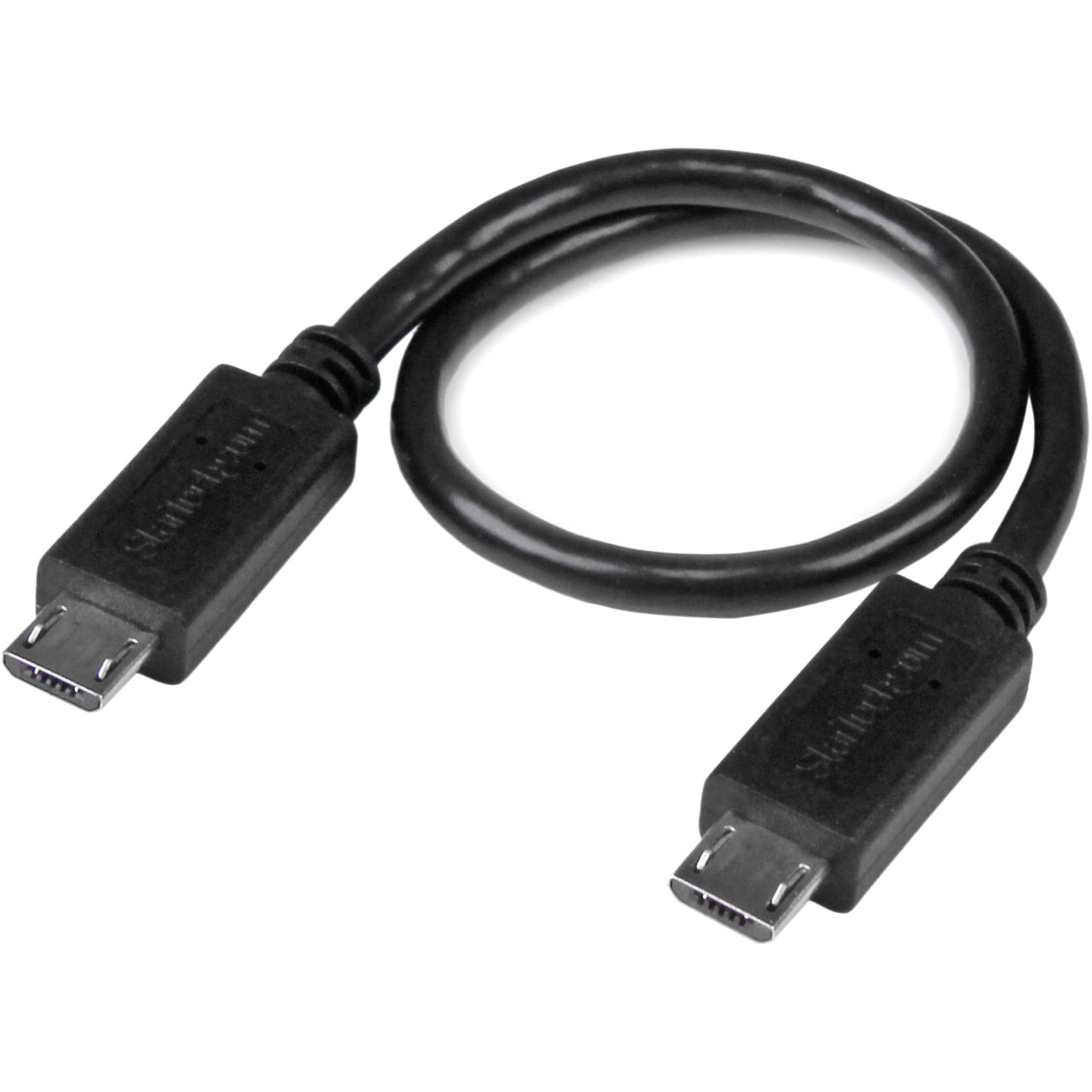 StarTech.com 8in Micro USB to Micro USB Cable - Male to Male - Micro USB OTG Cable for Your Mobile Device (UUUSBOTG8IN)