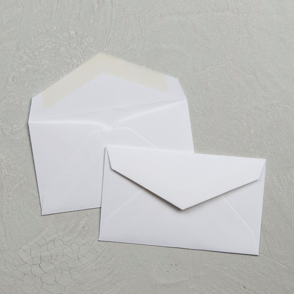 LUX Mini Envelopes, 2 1/8in x 3 5/8in, Gummed Seal, Bright White, Pack Of 250