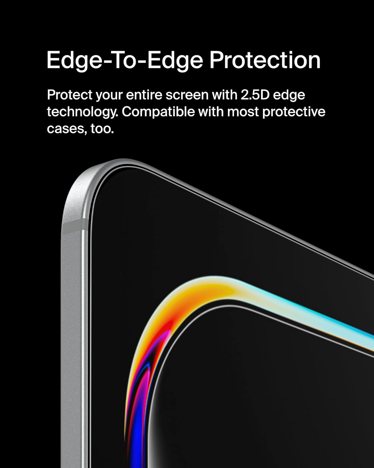Belkin ScreenForce TemperedGlass Screen Protector for Apple iPad Pro 11" 7th Generation, Thin, Extra Durable