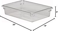 Cambro Camwear Food Box, Clear Polycarbonate
