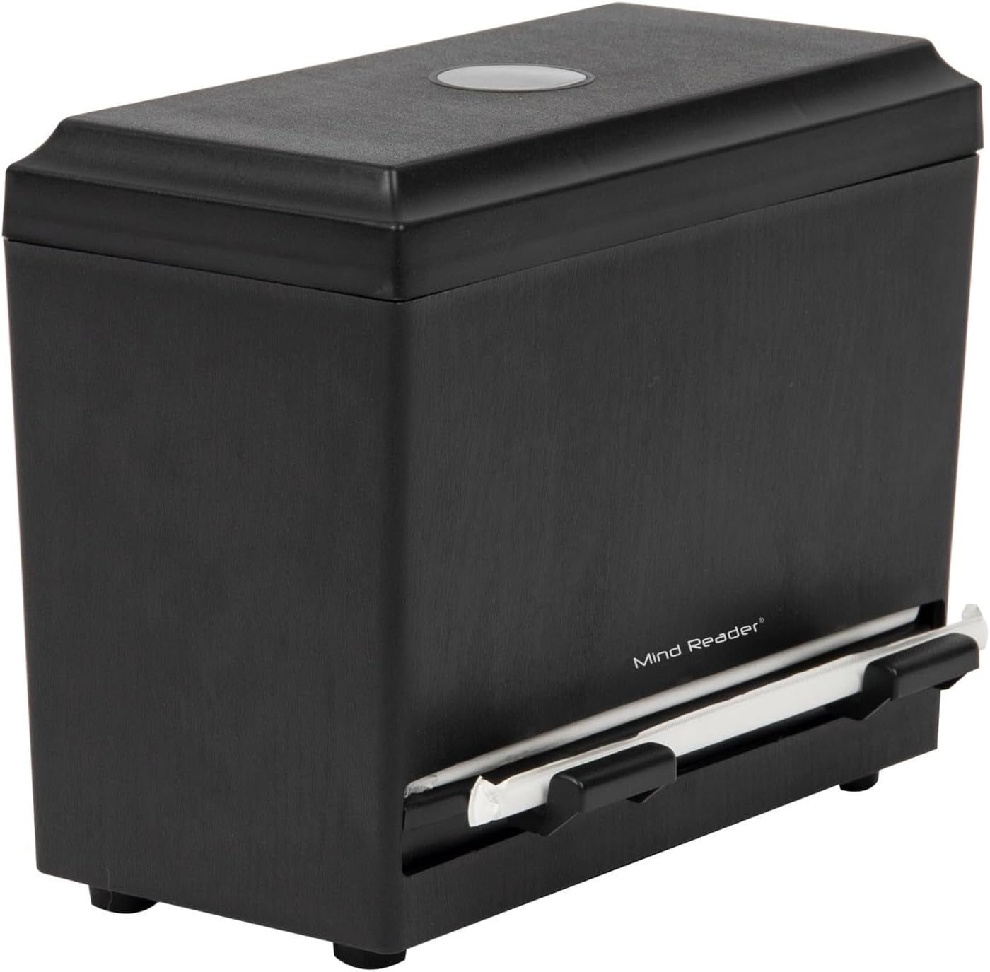 Mind Reader Straw/Pencil Dispenser, Plastic, Black