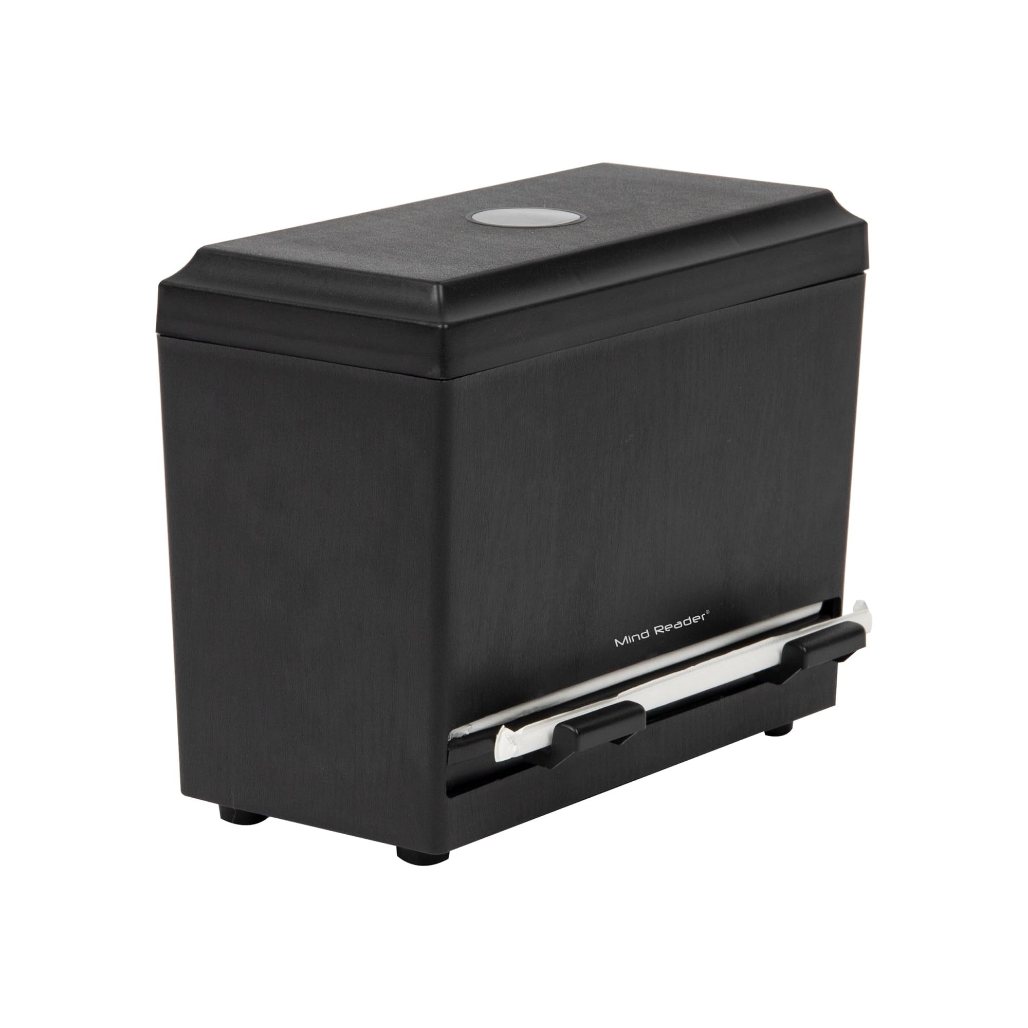 Mind Reader Straw/Pencil Dispenser, Plastic, Black