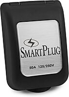 SmartPlug BM50PB Non-Metallic Inlet and Cover Assembly - 50 Amp, Black