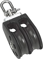 Barton Marine Size 3 45mm Plain Bearing Pulley Block Double w/Swivel