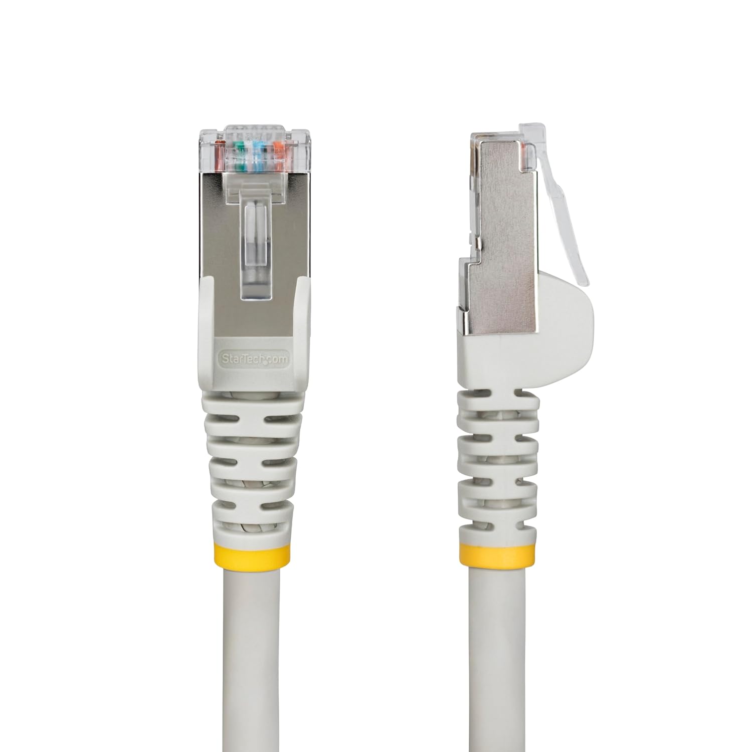 StarTech.com 6in Gray CAT6a Ethernet Cable, Snagless RJ45, 10GbE, 100W PoE++, S/FTP, 500MHz, 27AWG Pure Bare Copper, LSZH