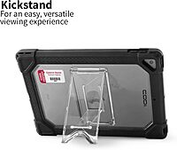 CODi Clear Rugged Case for iPad 10.2" (9th, 8th, 7th Gen) with Kickstand, Shockproof Protection, Asset Tag Window