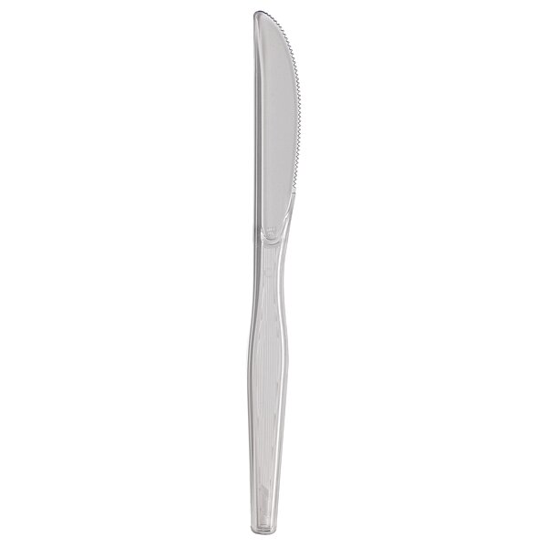 Dixie 7.5" Heavy-Weight Polystyrene Plastic Knives By GP PRO, Clear, 1000 Count, KH017