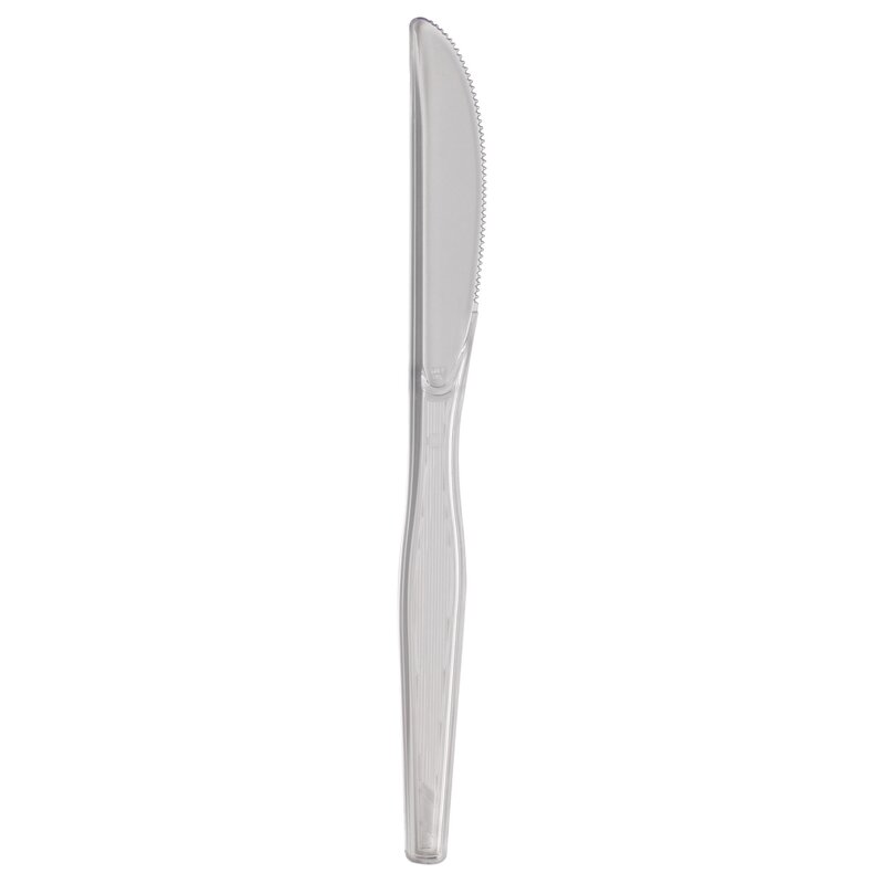 Dixie 7.5" Heavy-Weight Polystyrene Plastic Knives By GP PRO, Clear, 1000 Count, KH017