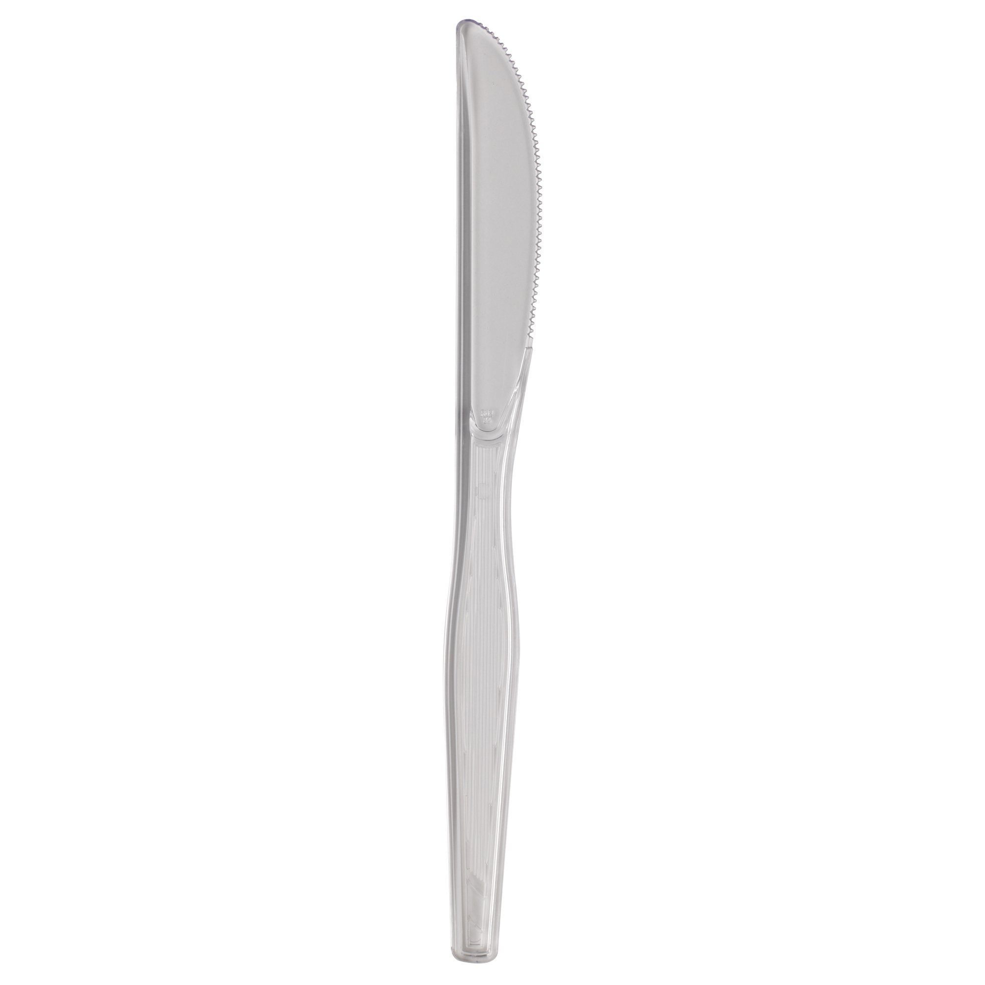 Dixie 7.5" Heavy-Weight Polystyrene Plastic Knives By GP PRO, Clear, 1000 Count, KH017
