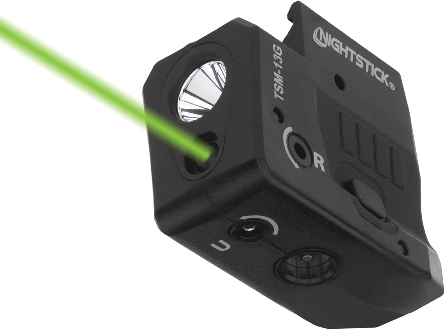 Nightstick TSM-13G 150-Lumen Rechargeable Tactical Light withGreen Laser Sight -IP-X4 Water-Resistant Handgun Lights for Sig