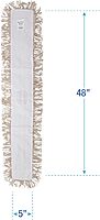 Boardwalk BWK1348 48 in. x 5 in. Hygrade Cotton Industrial Dust Mop Head - White